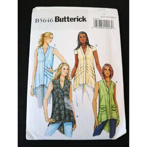 Butterick 3573 Sewing Pattern Misses' Tunic Summer Top Sleeveless Sizes XS S M